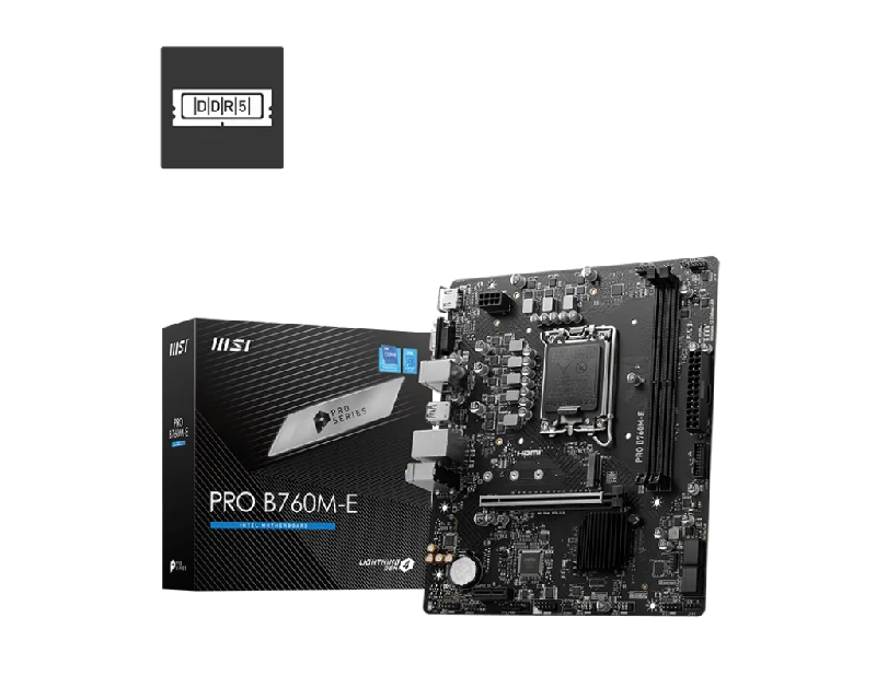 MSI PRO B760M-E DDR5,LGA 1700 mATX Motherboard