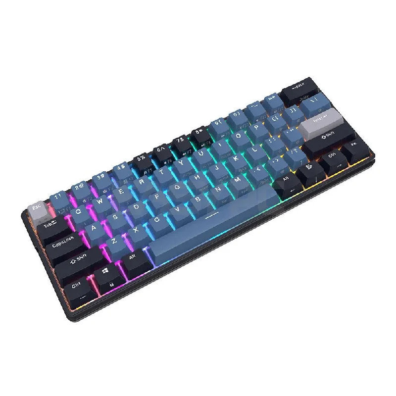 Royal Kludge RK61 Plus Trimode Cyan switch Mechanical Keyboard Black/ Indigo