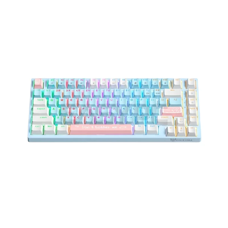 Onikuma G52 DONT BOTHER ME Pink 82 Keys Mechanical Keyboard