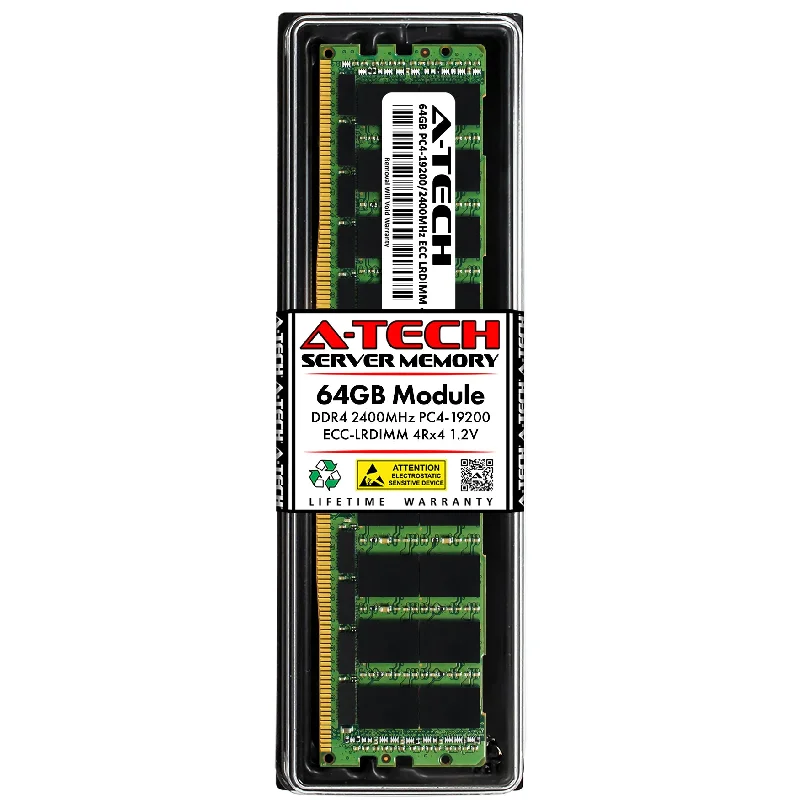 64GB 4Rx4 DDR4-2400 PC4-19200L LRDIMM ECC Load Reduced 1.2V 288-Pin Server Memory RAM