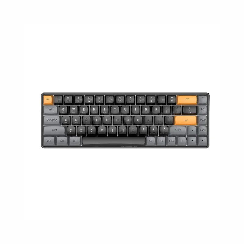 DarkFlash GD68 Three-Mode Connectivity Yellow Switch Mechanical Keyboard Brown Sugar