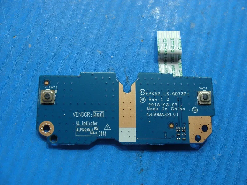 HP 15.6” 15-da0071ms OEM Laptop Mouse TouchPad Button Board w/Cable LS-G703P