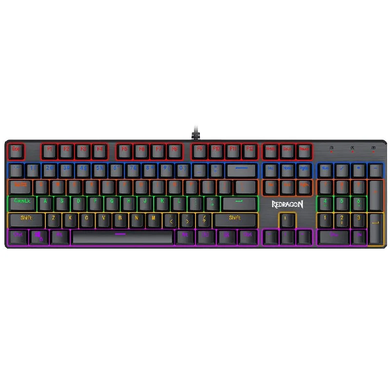 Redragon K608 Valheim Blue Switch Wired Rainbow Gaming Keyboard English & Arabic