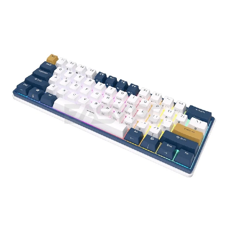 Royal Kludge RK61 Plus Trimode Brown switch Mechanical Keyboard White/ Klein Blue