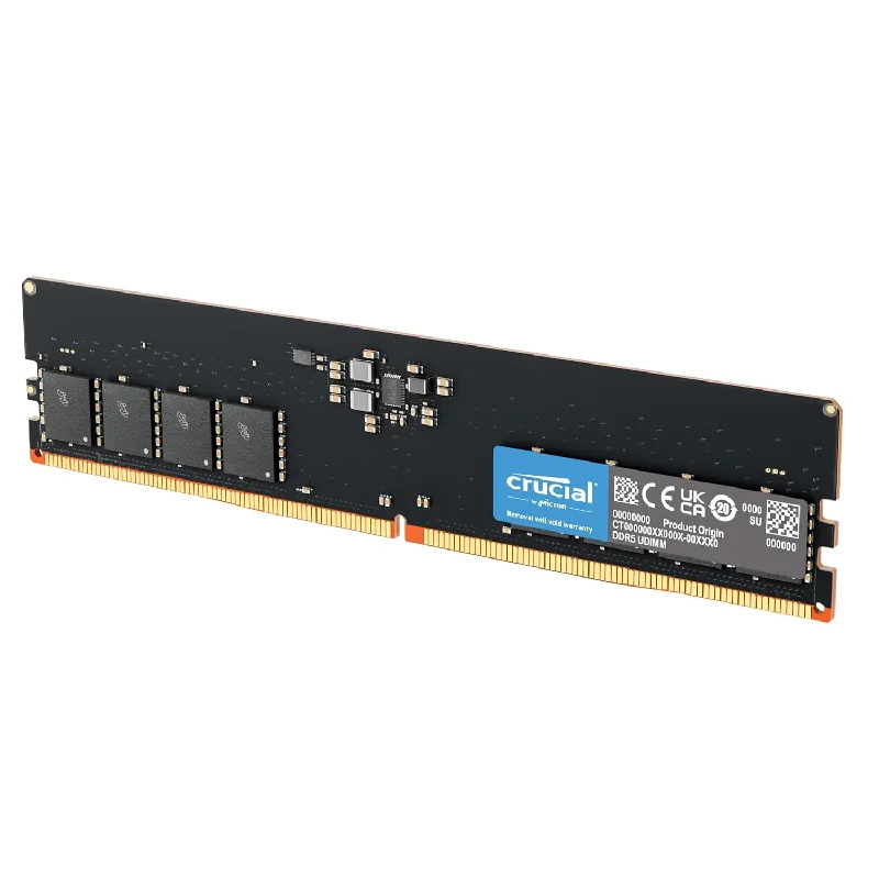 Crucial 16GB DDR5 RAM 5600MHz CL46 UDIMM Desktop Memory - Black