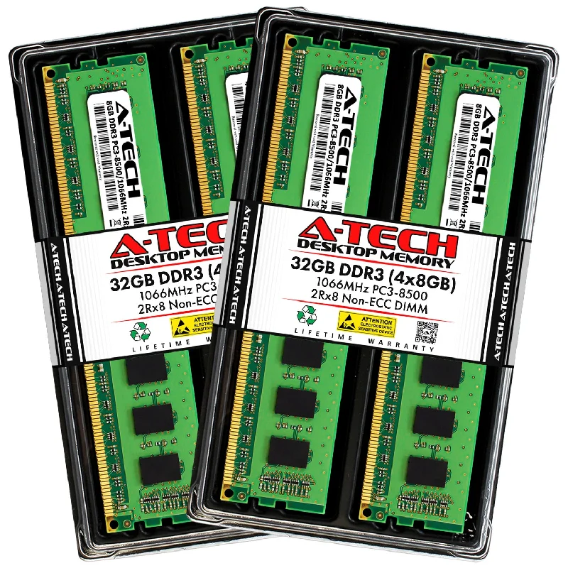 32GB Kit (4 x 8GB) DDR3-1066 (PC3-8500) DIMM DR x8 Desktop Memory RAM