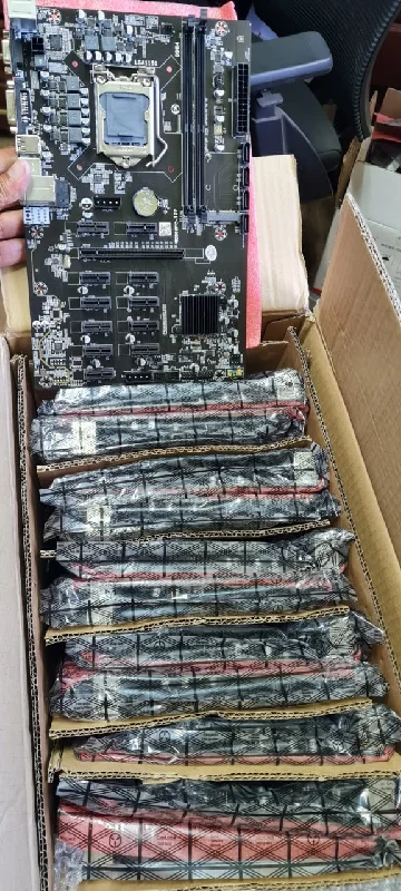 Mining Board Set With 12 PCIe Riser Connector Included!