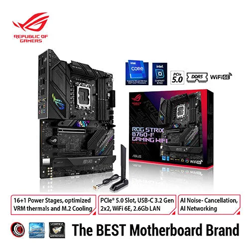 Asus ROG Strix B760-F Gaming WiFi ATX 4*ddr5 BT (LGA1700) Motherboard