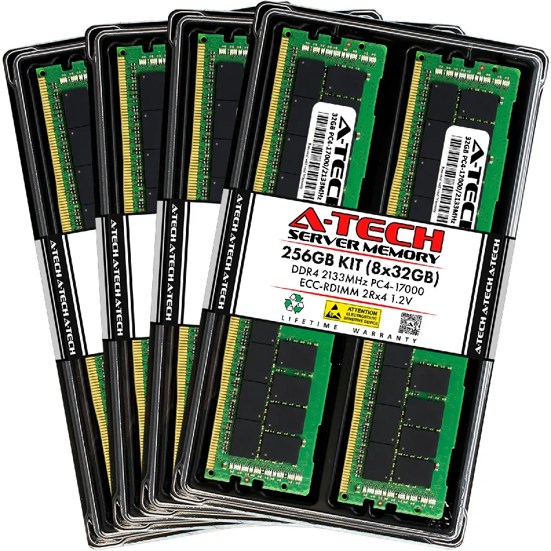 256GB Kit (8 x 32GB) 2Rx4 DDR4-2133 PC4-17000R RDIMM ECC Registered 1.2V 288-Pin Server Memory RAM