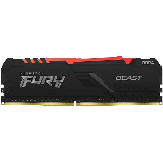 Kingston Fury Beast Rgb Kf432C16Bb1A/16 Ddr4-3200 16Gb/2Gx64 Intel Xmp Cl16 Dimm Desktop Memory  (New Item!)