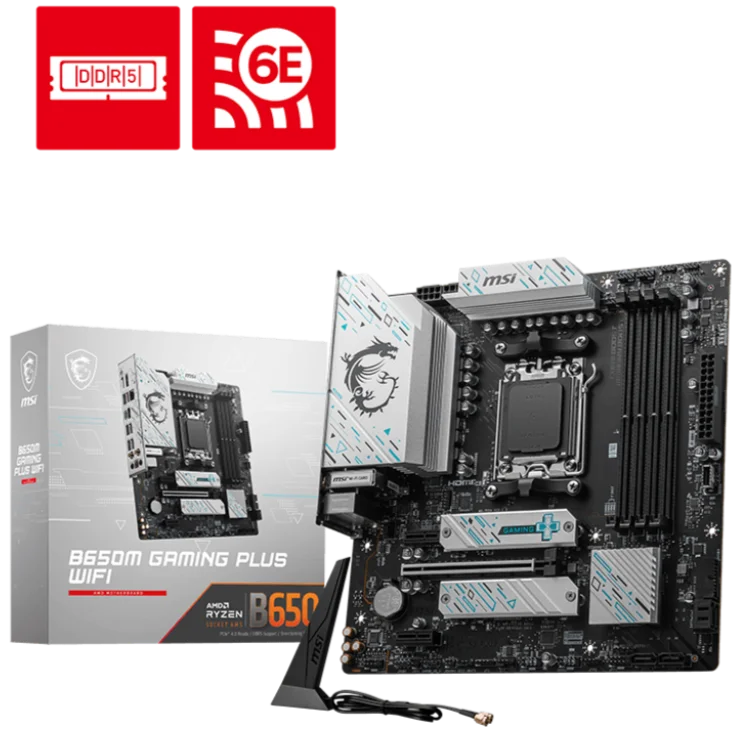 MSI B650M GAMING PLUS WIFI DDR5,Socket AM5 mATX Motherboard