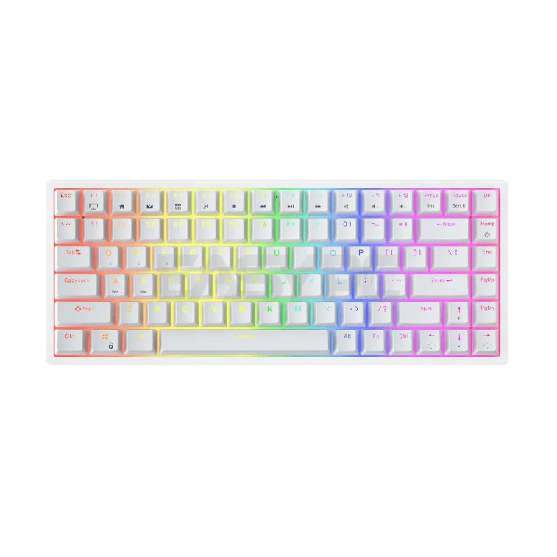 Royal Kludge RK84 Trimode Red switch Mechanical Keyboard White