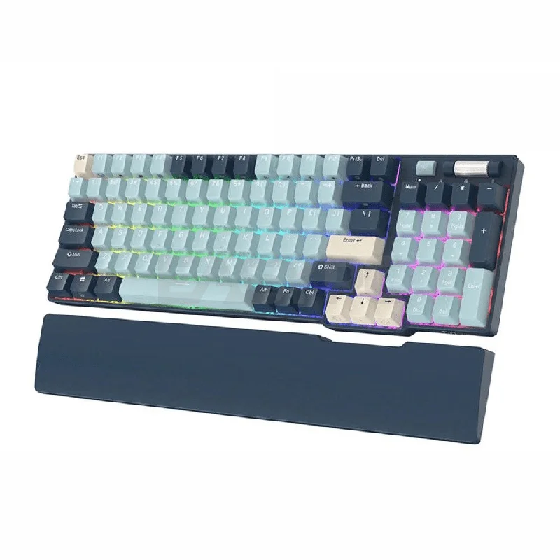 Royal Kludge RK96 Trimode Red switch Mechanical Keyboard Forest Blue