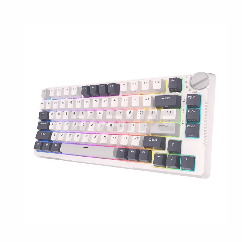 Royal Kludge RKH81 Trimode Mechanical Keyboard White night