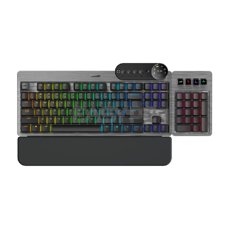 Mountain Everest Max RGB Backlight MX Blue, Brown, Red, & MX Silent Gunmetal Gray ABS Keycaps Mechanical Keyboard 18LIG