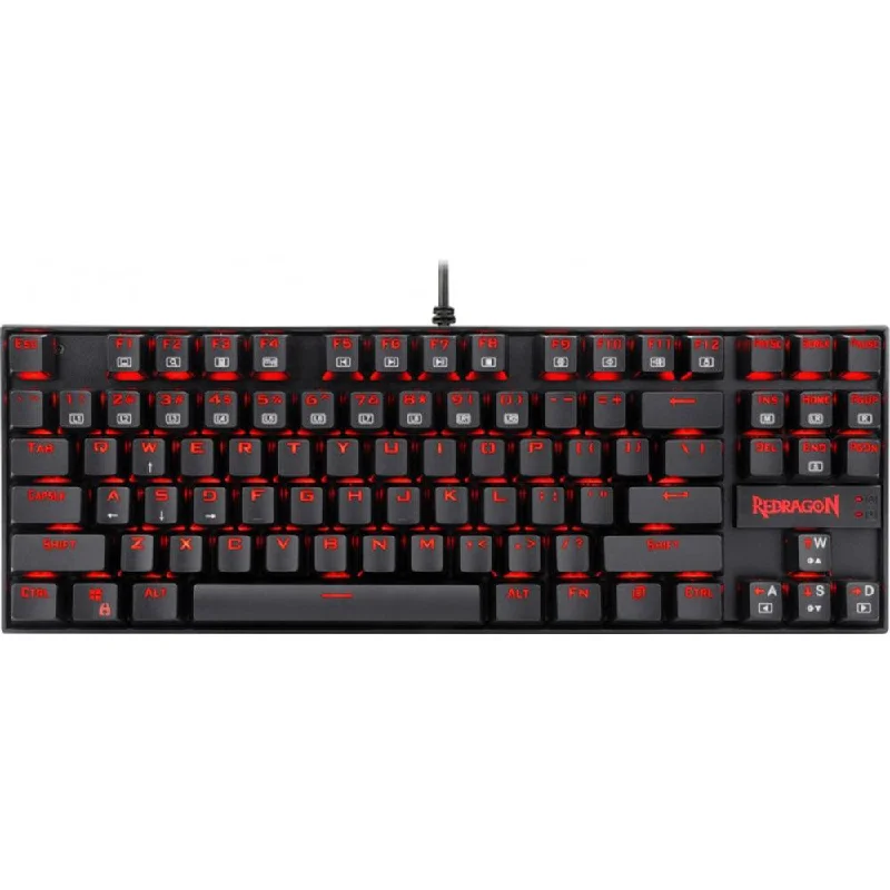 Redragon Kumara K552-2 Red Backlit Blue Switch Wired Gaming Keyboard English & Arabic