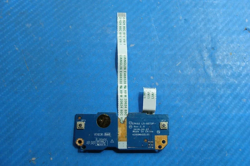 HP 15-da0012dx 15.6" Genuine Touchpad Mouse Buttons Board w/Cables LS-G073P