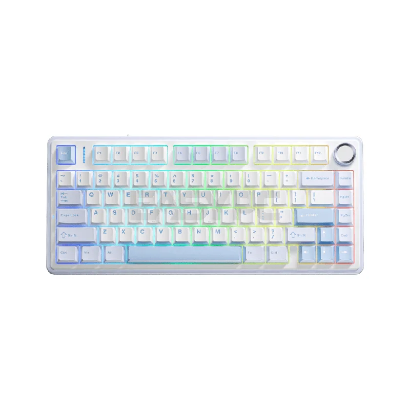 Aula F75 RGB Gaming Mechanical Hotswappable Keyboard Seasalt Blue