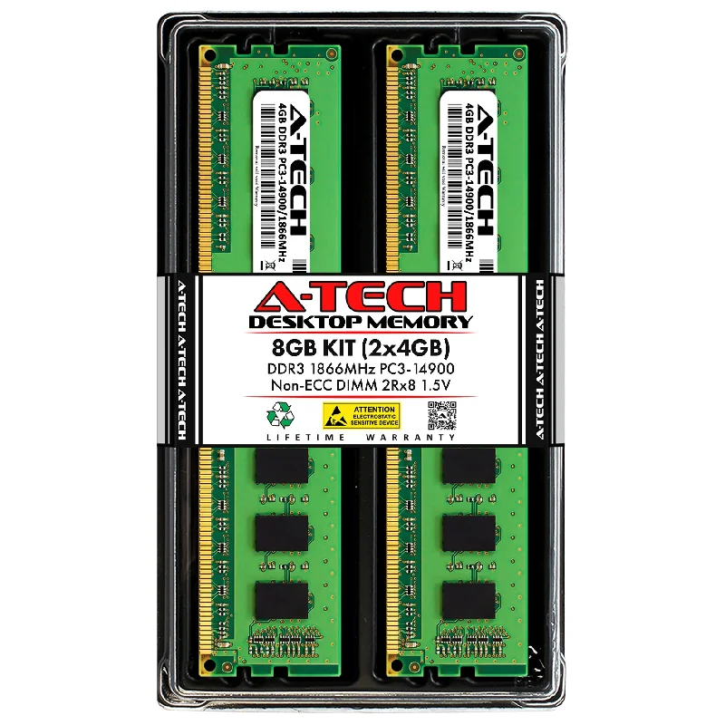 8GB Kit (2 x 4GB) DDR3-1866 (PC3-14900) DIMM DR x8 Desktop Memory RAM