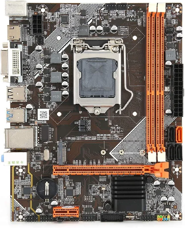 Desktop Computer M-ATX Motherboard, DDR3 LGA1155 CPU for Intel H61 Mainboard, Network Card, M.2 NVME+NGFF Dual-Mode, SATA3.0, USB 3.0