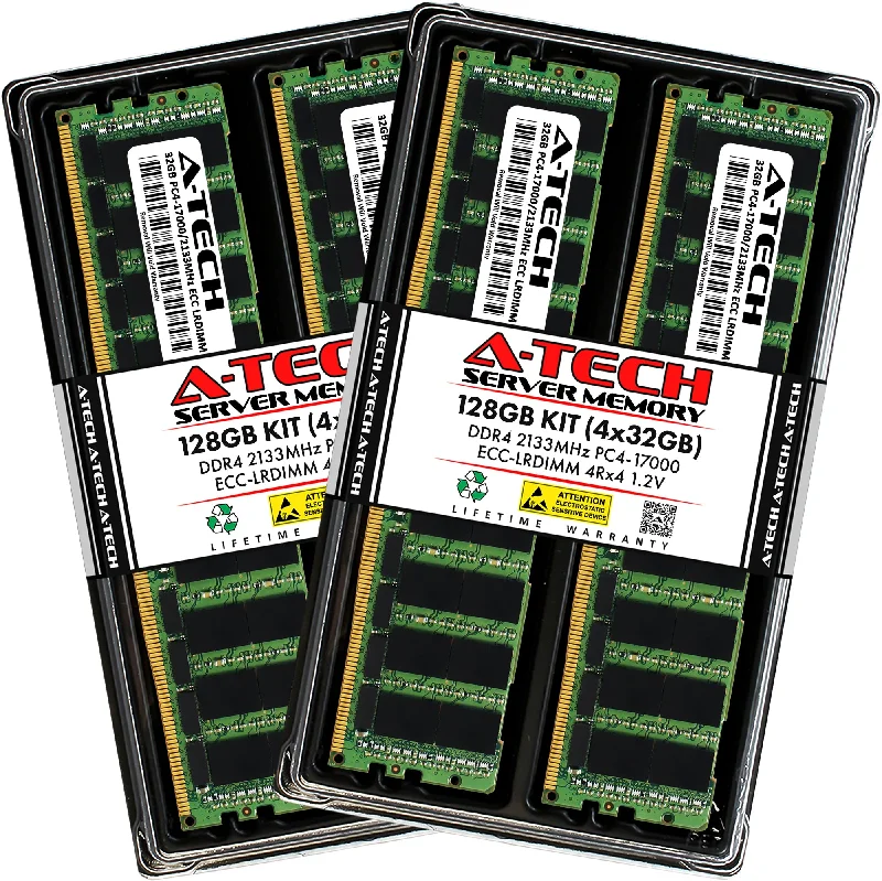 128GB Kit (4 x 32GB) 4Rx4 DDR4-2133 PC4-17000L LRDIMM ECC Load Reduced 1.2V 288-Pin Server Memory RAM