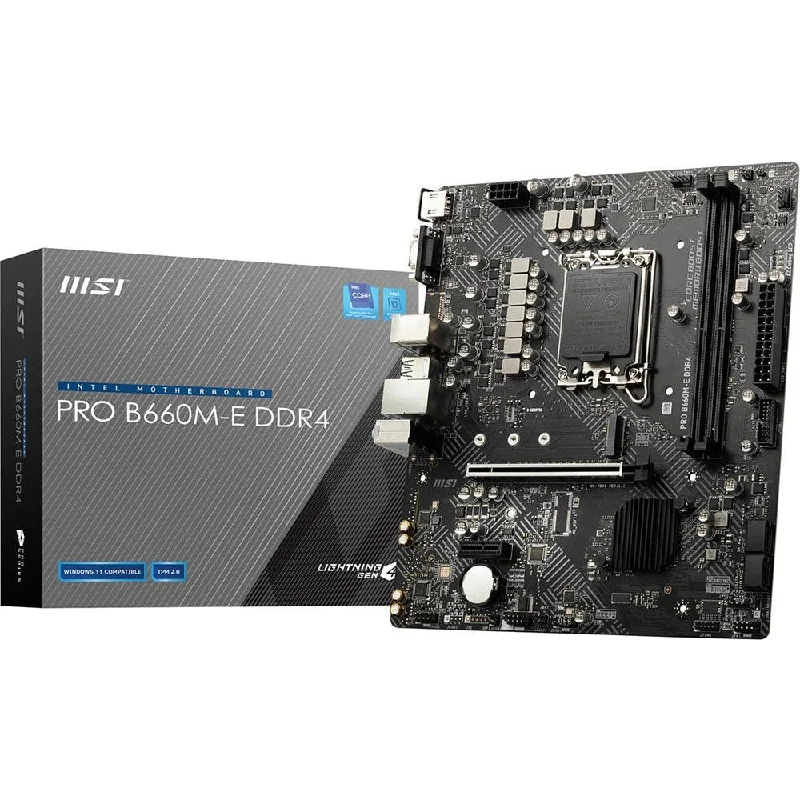 MSI Pro B660M-E DDR4 Motherboard LGA 1700