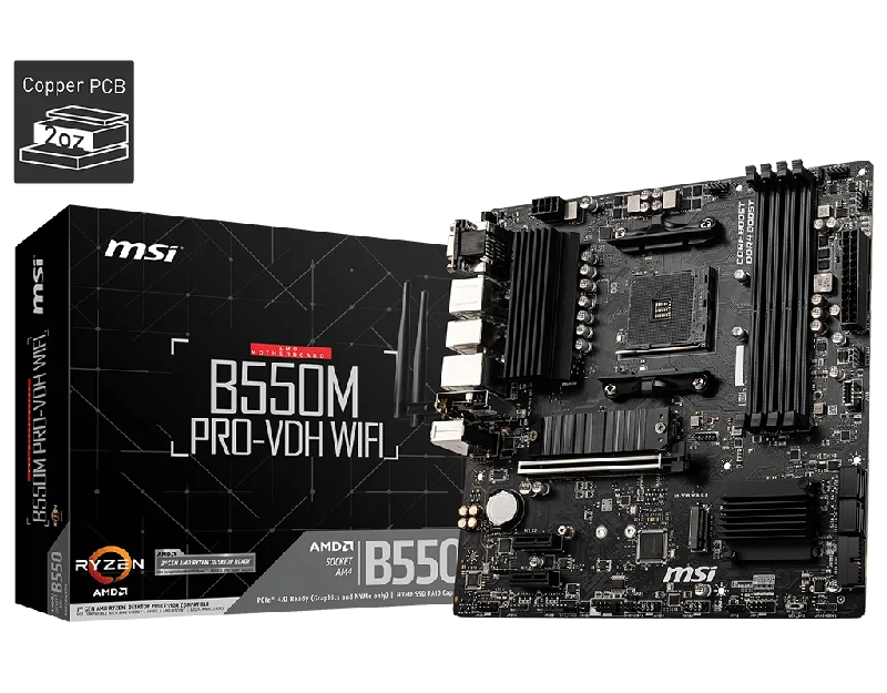 MSI B550M Pro-VDH WiFi (AM4) Motherboard