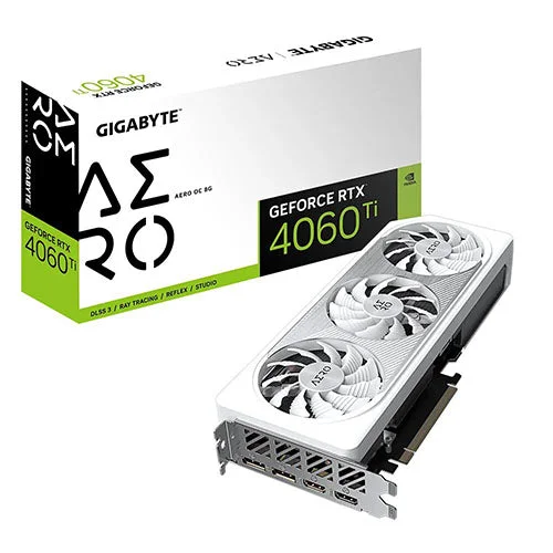 Gigabyte RTX 4060 TI AERO OC 8GB Graphics Card GV-N406TAERO-OC-8GD