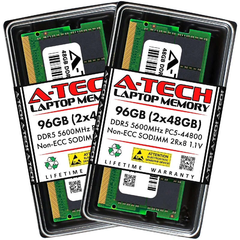 A-Tech 96GB Kit (2x48GB) DDR5-5600 (PC5-44800) SODIMM Laptop Memory RAM