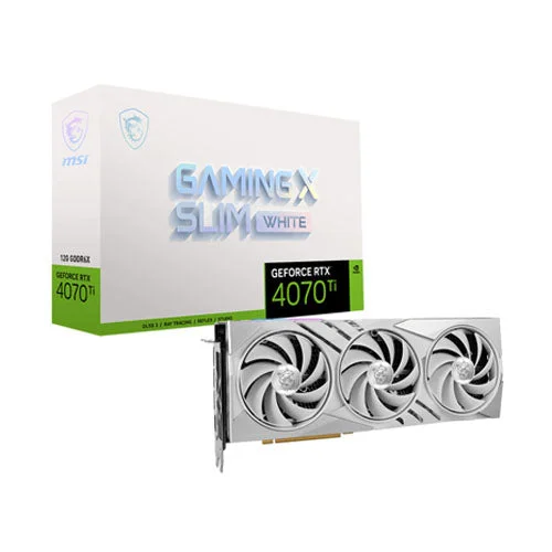 MSI RTX 4070 Ti Gaming X Slim White 12G 912-V513-425 Graphics Card