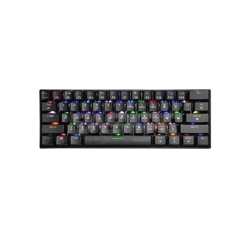 Vertux Vertu Pro Wired/Wireless Multi-device RGB TKL Blue Switch Anti- Ghosting Mechanical Gaming Keyboard 17PRO VEVE2515