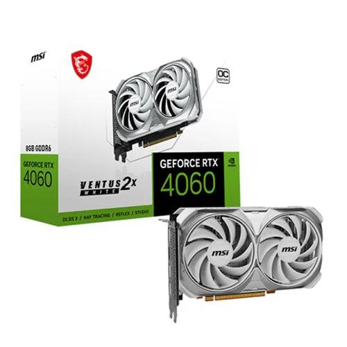 MSI RTX 4060 Ventus 2X White 8GB OC Graphics Card 912-V516-030