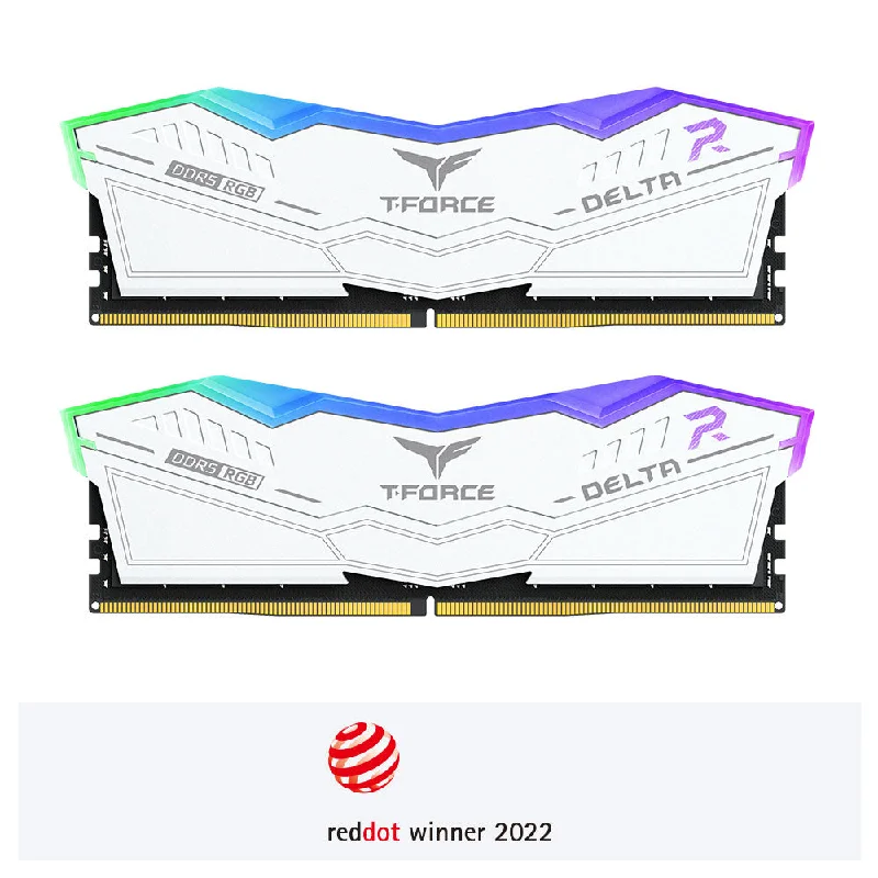 TeamGroup T-Force Delta RGB White 32GB (2x 16GB) DDR5 6000mhz FF4D532G6000HC38ADC01