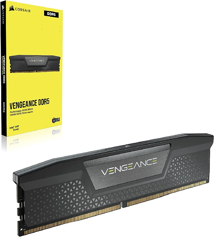 Corsair Vengeance 64GB Memory Kit (2 x 32GB) Desktop RAM, DDR5, 5200MHz (PC5-41600), CL40, 1.25V, XMP 3.0, PMIC, DIMM Memory