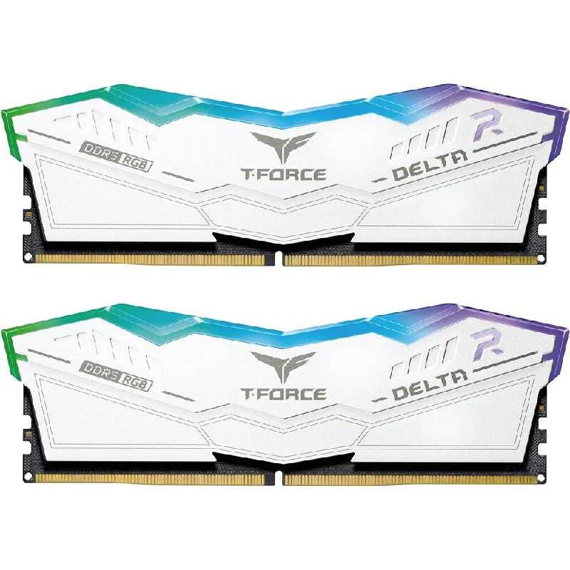 TEAMGROUP T-Force Delta RGB DDR5 Ram 32GB (2x16GB) 6000MHz (White)