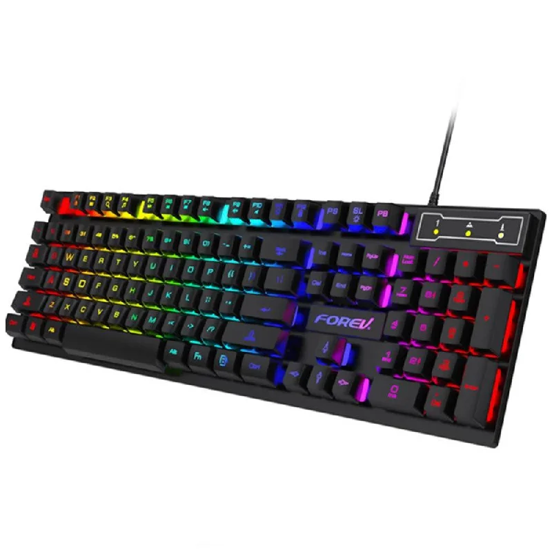 Forev FV-Q1S Rainbow Wired Gaming Keyboard English & Arabic