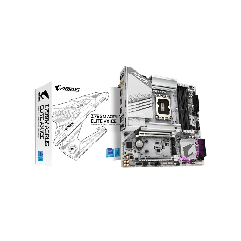 Gigabyte Z790M AORUS ELITE AX ICE DDR5 WIFI6E LGA 1700 Motherboard