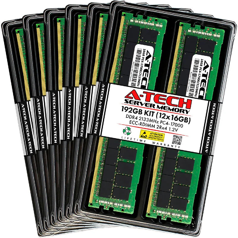 192GB Kit (12 x 16GB) 2Rx4 DDR4-2133 PC4-17000R RDIMM ECC Registered 1.2V 288-Pin Server Memory RAM