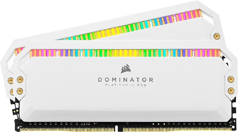 Corsair Dominator Platinum RGB 16GB (2x8GB) DDR4 3200MHz C16, RGB LED Desktop Memory (High Performance and Response Times) - White