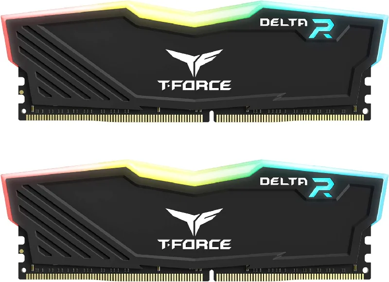 Team T-Force Delta RGB 32GB Memory RAM (2 x 16GB), DDR4, 3200MHz (PC4-25600), CL16, XMP 2.0, Memory Kit, Black