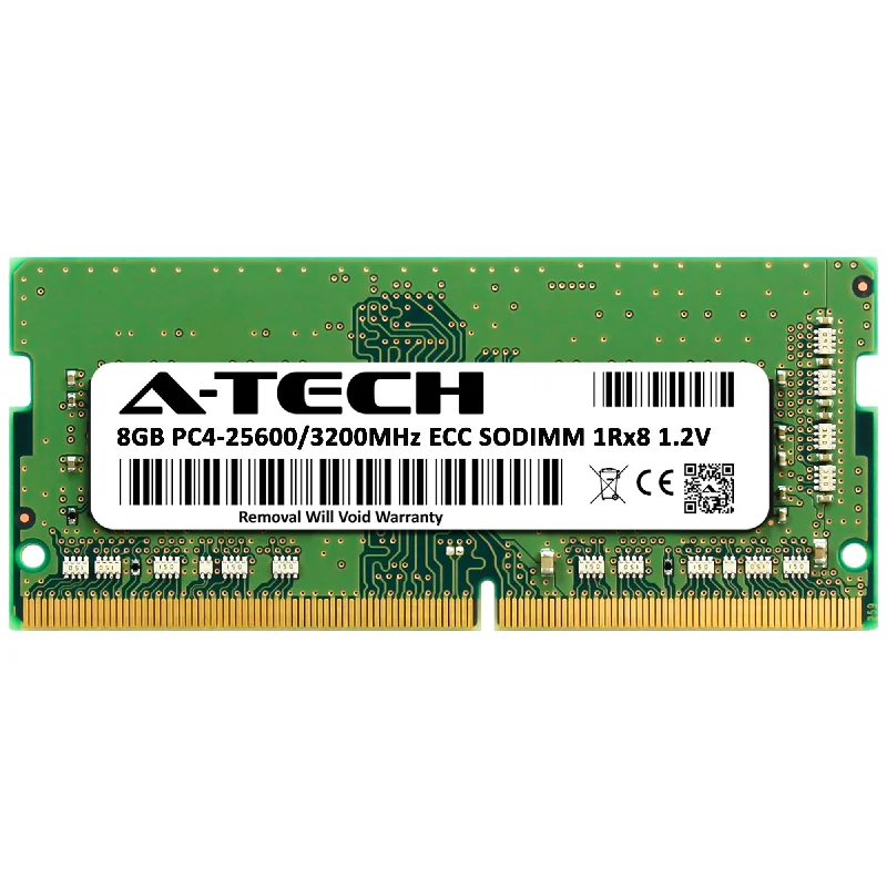 8GB 1Rx8 DDR4-3200 PC4-25600E ECC Unbuffered SODIMM 1.2V 260-Pin Server Memory RAM