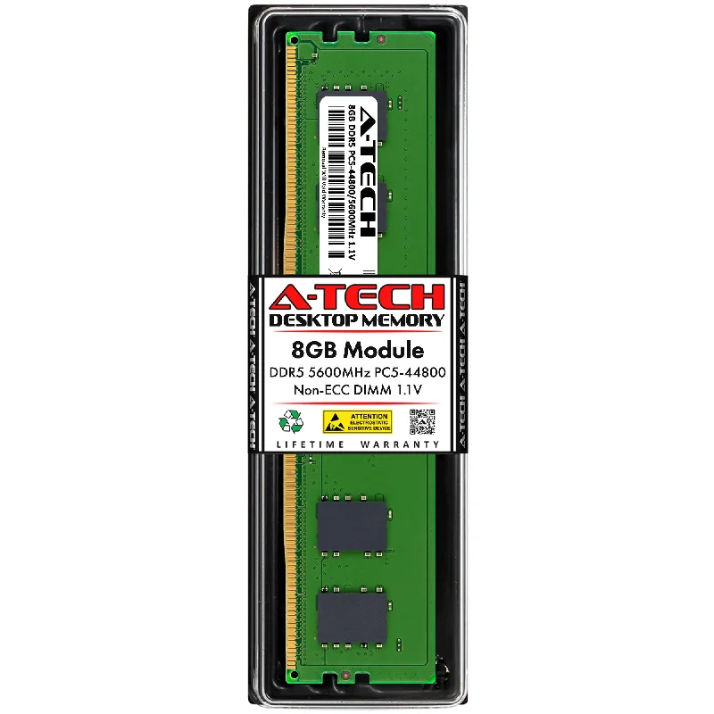 A-Tech 8GB (1x8GB) DDR5 5600MHz (PC5-44800) 288-Pin Non-ECC UDIMM Desktop PC Memory RAM